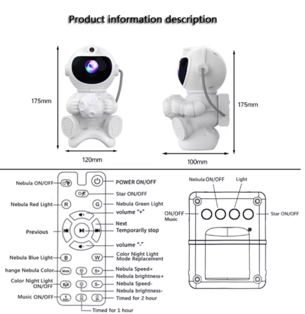 Astronaut LED Star Projector